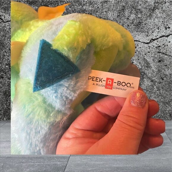 Peek-a-boo Toys Inc Kids Multicolor Polyester Fiber Dragon Plush Toy - Picture 6 of 10